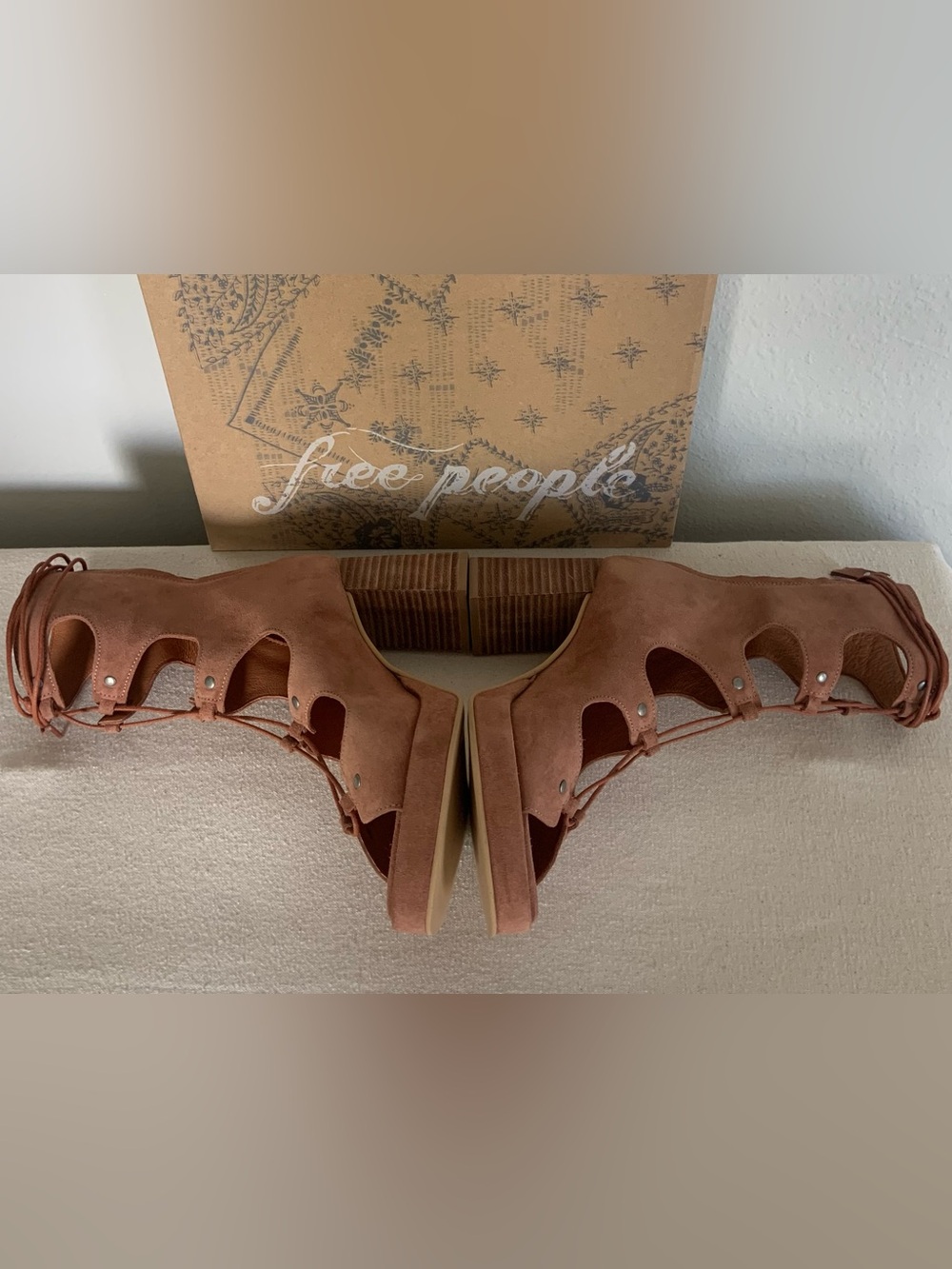 Free People Collection ~ Markie Lace-Up Platforms ~ Deep Sand ~ SZ- 9 ~ NWT*** - Picture 15 of 15
